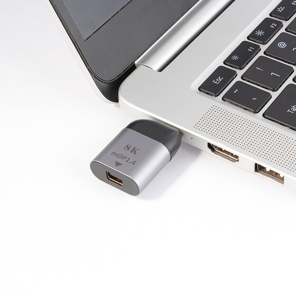NÖRDIC C-MDP USB-C naar Mini Displayport adapter - 8K in 60Hz - 3D Ondersteuning - Spacegrijs