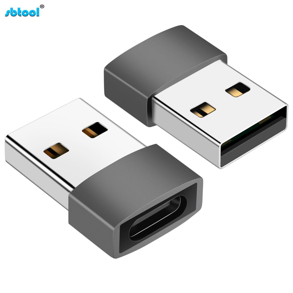 NÖRDIC C-OTG1 USB-C to OTG USB-A mini adapter - Gray