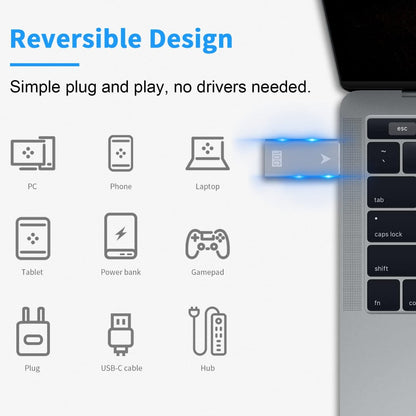 NÖRDIC C-OTG22 USB-C to USB-A adapter - USB3.2 Gen2 - 10Gbps - 1 Piece - Silver