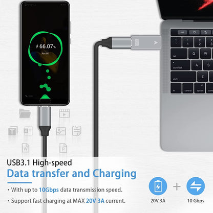 NÖRDIC C-OTG22 USB-C to USB-A adapter - USB3.2 Gen2 - 10Gbps - 1 Piece - Silver