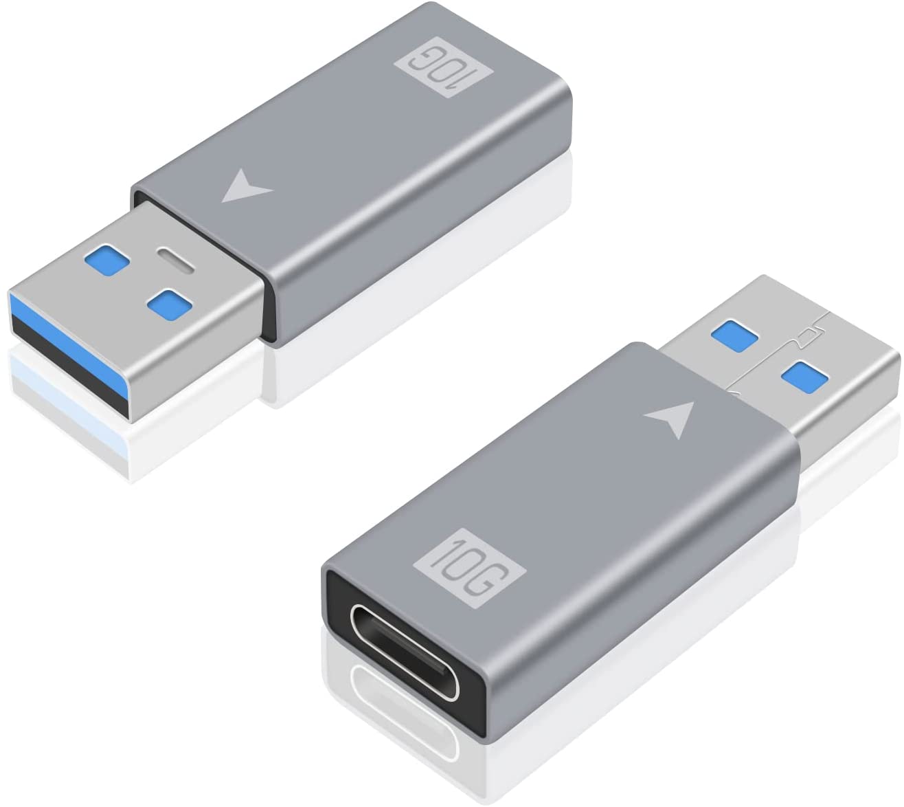 NÖRDIC C-OTG22 USB-C to USB-A adapter - USB3.2 Gen2 - 10Gbps - 1 Piece - Silver