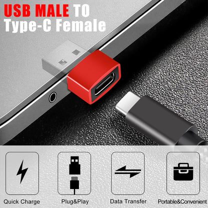 NÖRDIC C-OTG3 USB-C naar OTG USB-A mini adapter - Rood