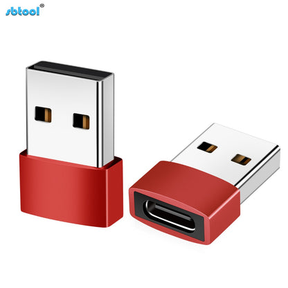 NÖRDIC C-OTG3 USB-C naar OTG USB-A mini adapter - Rood