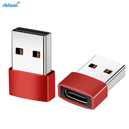 NÖRDIC C-OTG3 USB-C naar OTG USB-A mini adapter - Rood