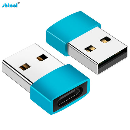 NÖRDIC C-OTG4 USB-C naar OTG USB-A mini adapter - Blauw