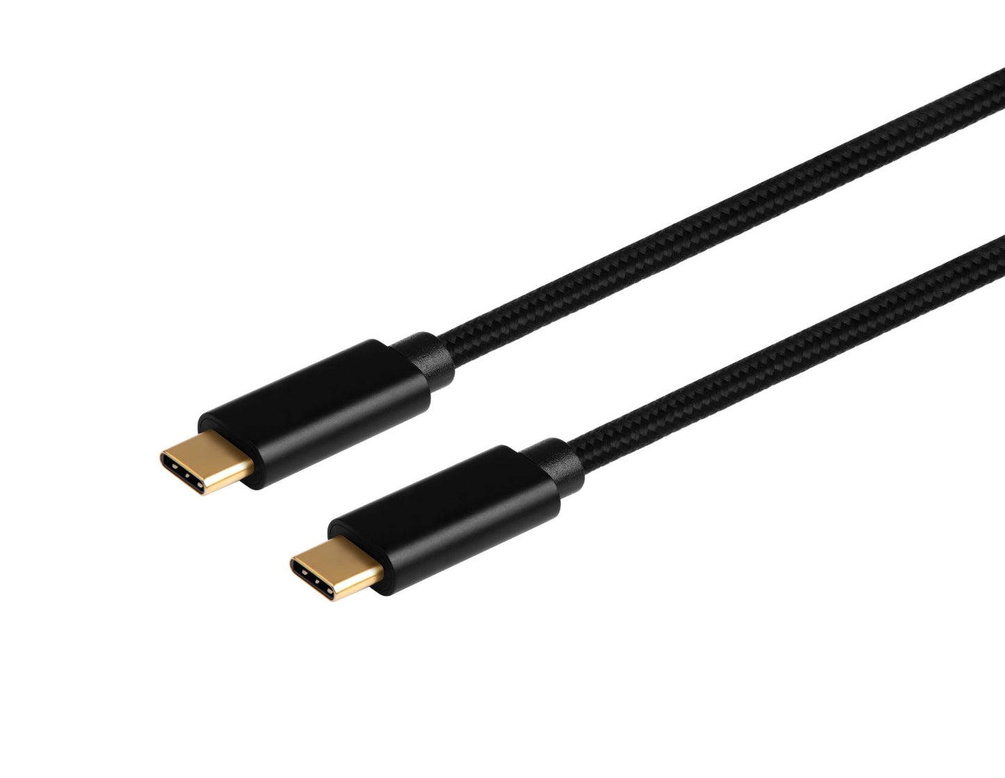 NÖRDIC USBC-N1024 USB-C naar USB-C kabel - USB3.2 Gen1 - PD60W - 5Gbps - 2m - Zwart