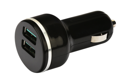 NÖRDIC CARC-N1007 Fast Car Charger 18W with 2x USB Quick Charger 3.0, black