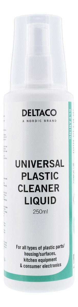 DELTACO CK1024 Cleaning fluid 250ml - For cleaning plastic surfaces