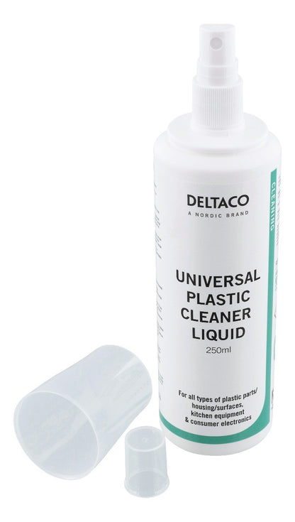 DELTACO CK1024 Cleaning fluid 250ml - For cleaning plastic surfaces