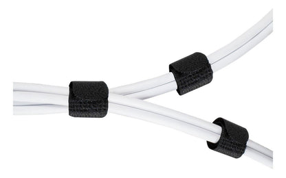 DELTACO CM03S, Kabelbinder set, klittenband, zwart 10-pak