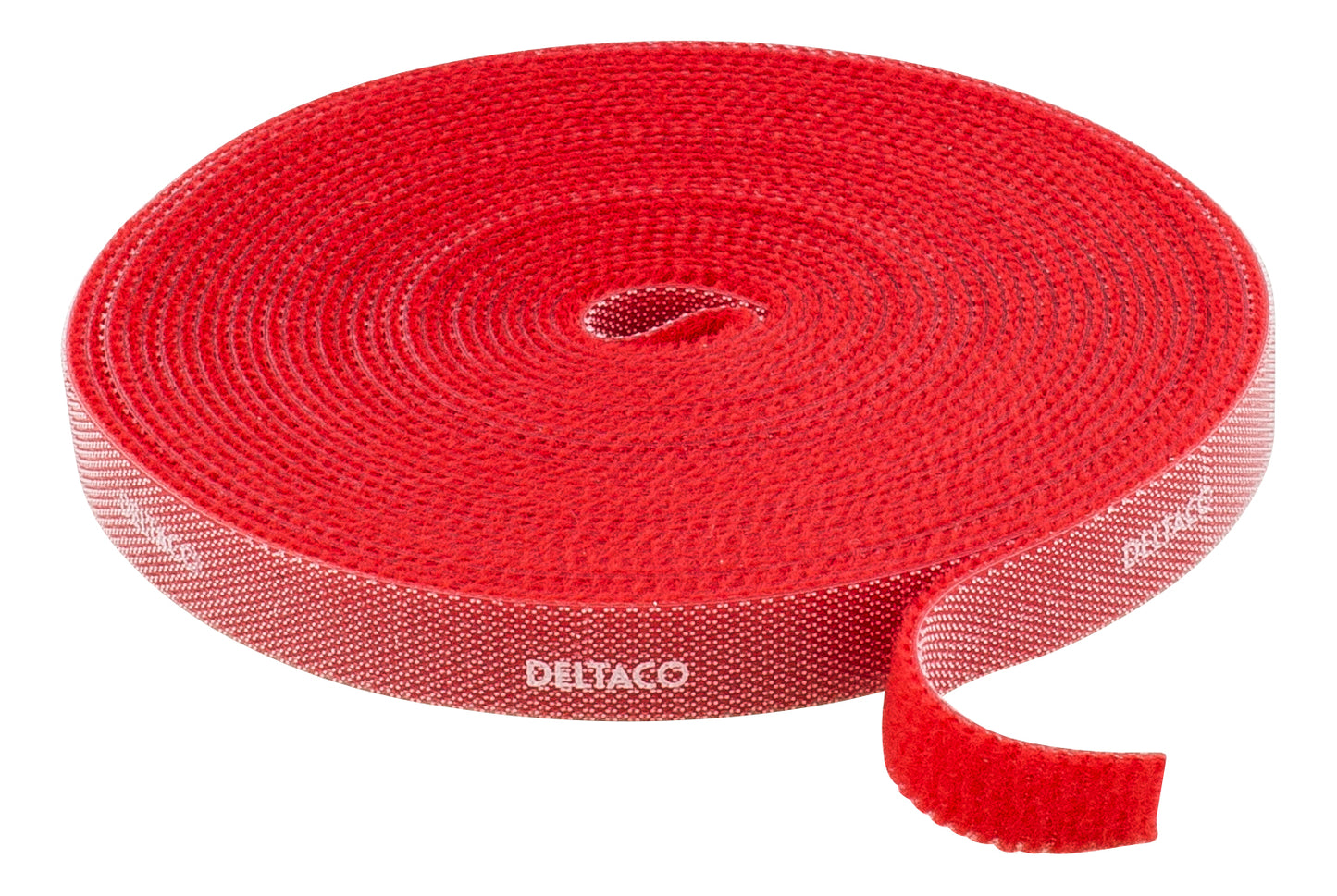 DELTACO CM05R, Cable tie 5 meters, Red
