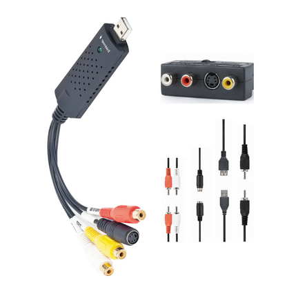 Gembird USB Video grabber - Videobanden Digitaliseren - Incl. scart adapter - VHS Digitaliseren