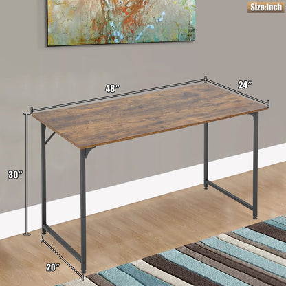 FDW CD-H9650-VINTAGE Vintage Design Bureau - Moderne stijlvolle design - 121.92x60.96x76.2 cm - Bruin/Zwart