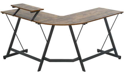 FDW CD-L1515-VINTAGE Vintage Design bureau - Moderne stijlvolle design - 78.74x124.46x76.2 cm - Bruin/Zwart