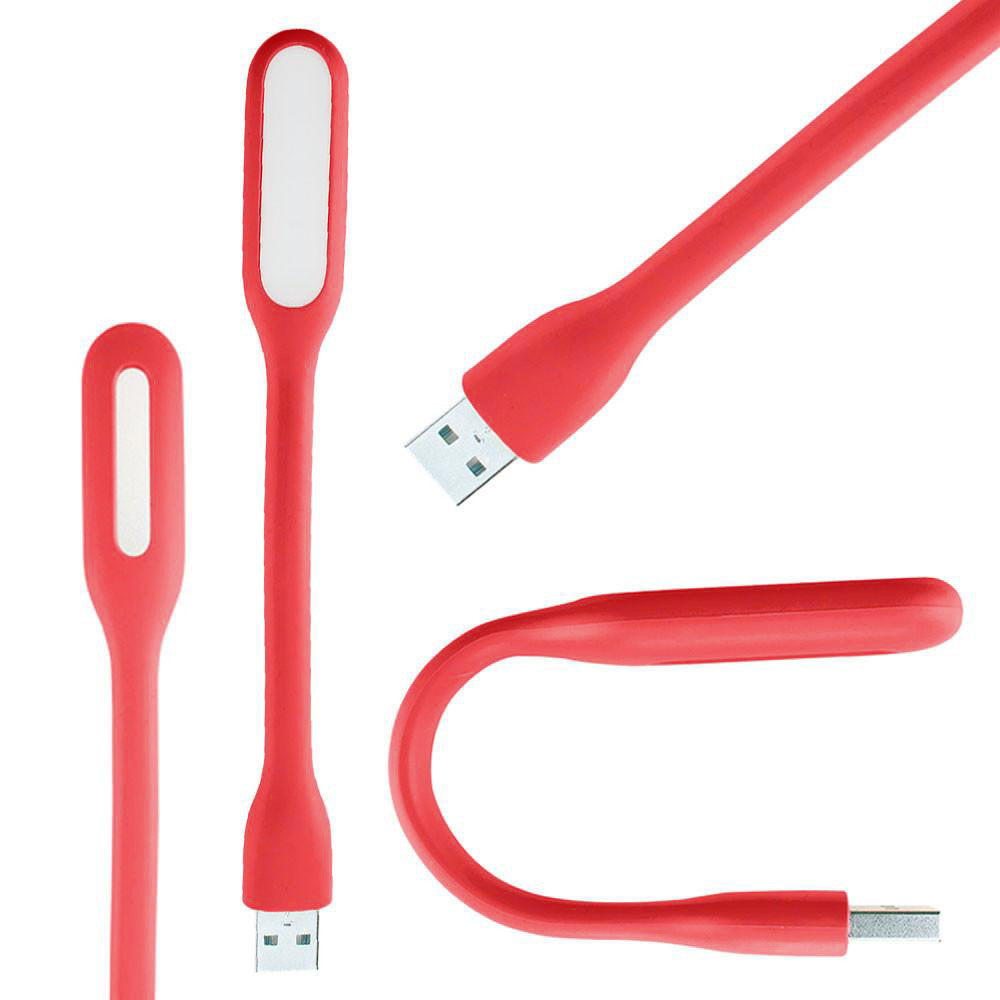 DC-USBL04-RD Flexibele USB LED Lamp - Laptop leeslampje - Rood