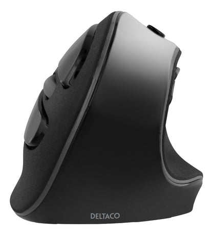 DELTACO OFFICE DELO-0320 Draadloze ergonomische muis - Rechtshandig - Zwart