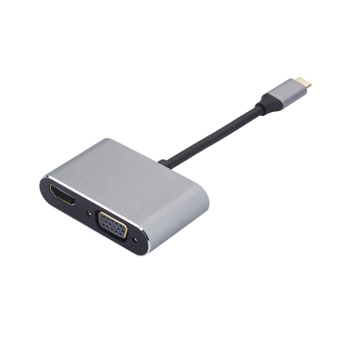 NÖRDIC DOCK-102 Dockingstation USB-C naar HDMI 4K, VGA 1080P, Space Grey