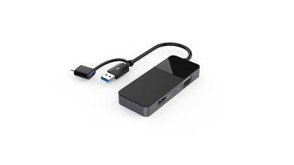 NÖRDIC DOCK-132 Docking Station USB-C to HDMI 4K, VGA - For MacBook M1 - MST Functions and Mirror - Black