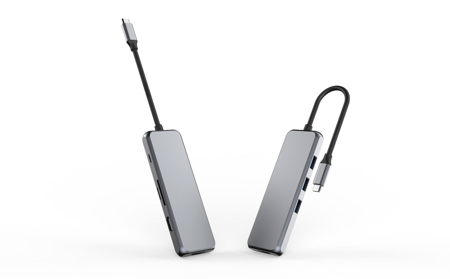 NÖRDIC DOCK-141 Docking station USB-C to HDMI 4K - 1x USB-C, 3x USB A, 1x SD MicroSD - Space Gray