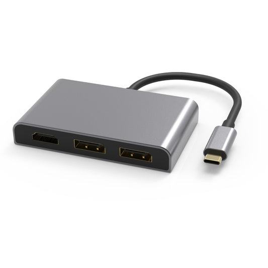 NÖRDIC DOCK-178 USB-C Docking Station - 2xDP 4K60Hz, 1xHDMI 4K60Hz, 1x USB-C PD100W - Tot 3 Schermen