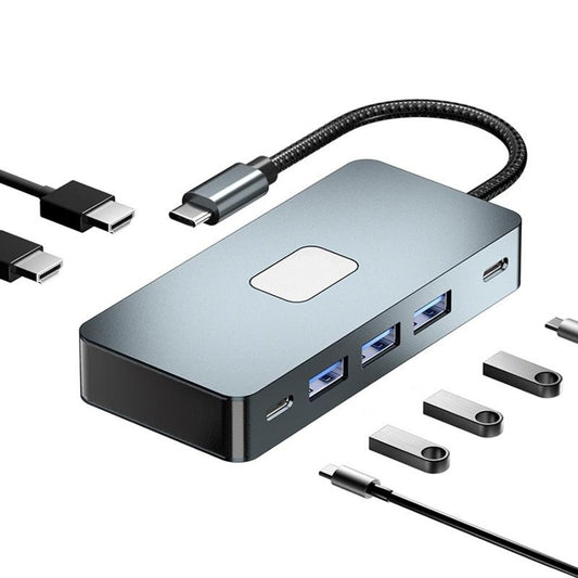 NÖRDIC DOCK-182 USB-C Docking station - 2xHDMI 4K30Hz - 3xUSB-A 3.1 - 5Gbps - USB-C 2.0 - USB-C PD100W