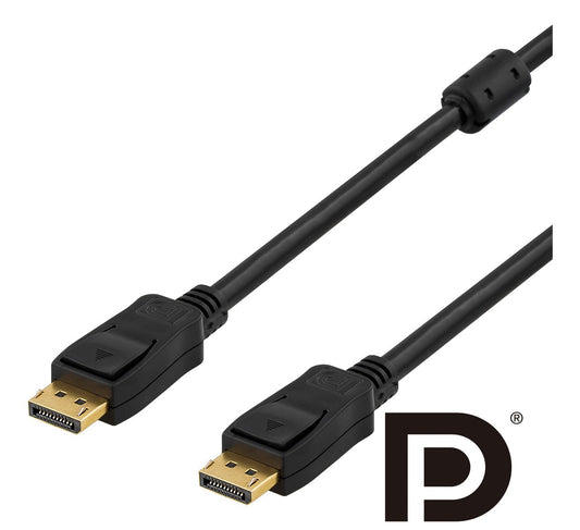 DELTACO DP-1010 DisplayPort monitorkabel - DisplayPort 1.2 - 4K 60Hz - Verguld - 1 meter