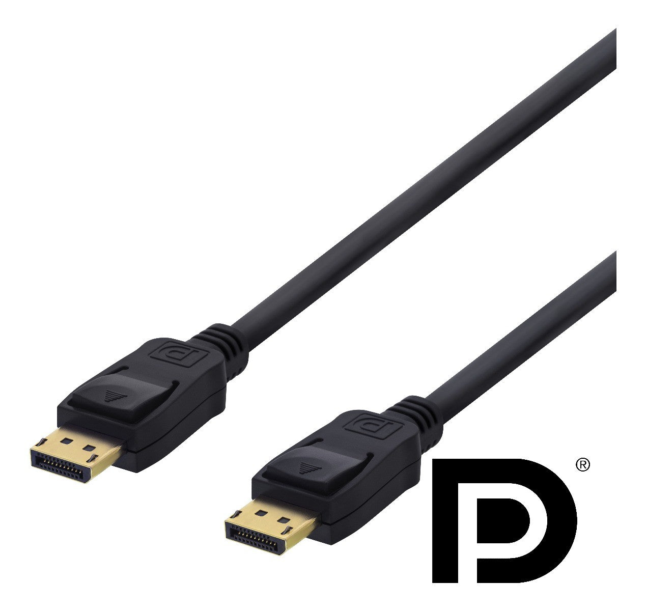 DELTACO DP-1020D DisplayPort kabel 4K UHD (60Hz) - DP 1.2 - 2 meter