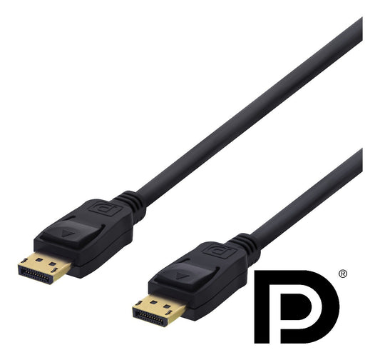 DELTACO DP-1020D DisplayPort kabel 4K UHD (60Hz) - DP 1.2 - 2 meter