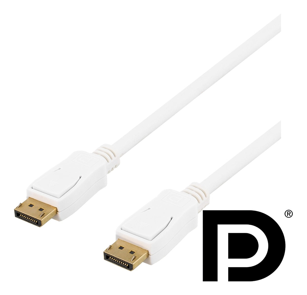 Deltaco DP-1021D DisplayPort kabel 2 m Wit