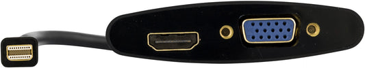 DELTACO DP-HDMIVGA-K, Mini DisplayPort auf HDMI- und VGA-Adapter, 1920x1080 bei 60 Hz, Schwarz