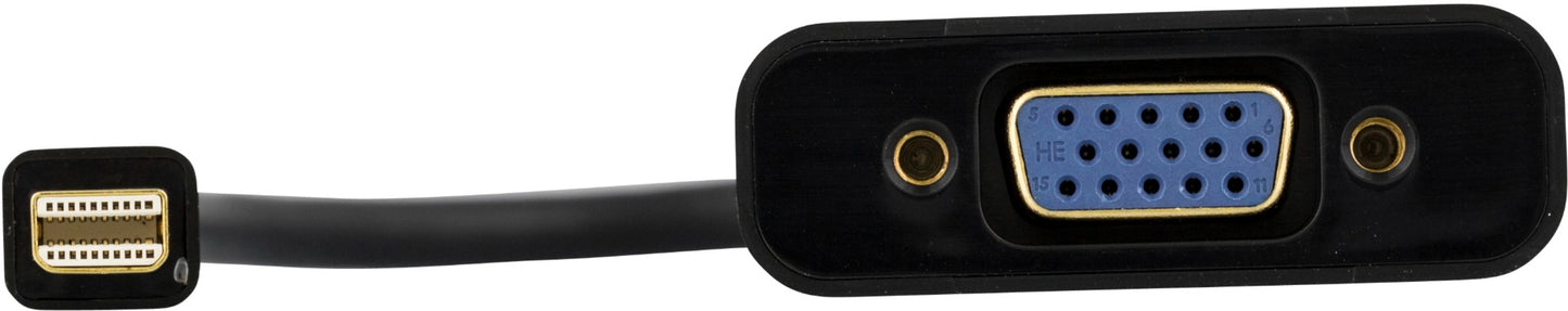 DELTACO DP-VGA13-K Mini DisplayPort-naar-VGA-adapter, Full HD in 60Hz, Zwart