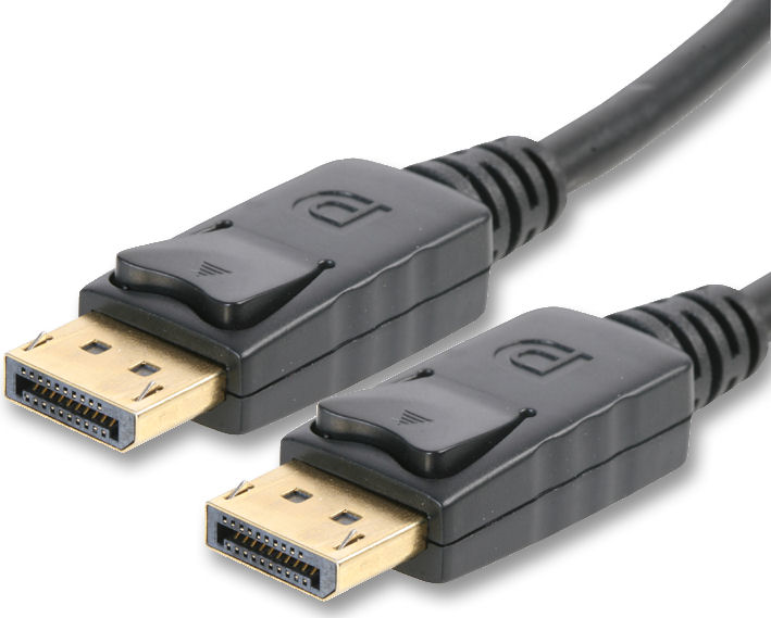 NÖRDIC DPDP-N1005 DisplayPort kabel, DP 1.2, 4K UHD (60Hz), 0,5 meter, zwart