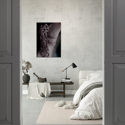 Canvas schilderij - Acryl print - Sculptuur op Canvas - Vrouwenlichaam - Wanddecoratie - Paars