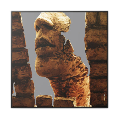 Canvas painting - Acrylic print - Sculpture on Canvas - Face - Wall decoration