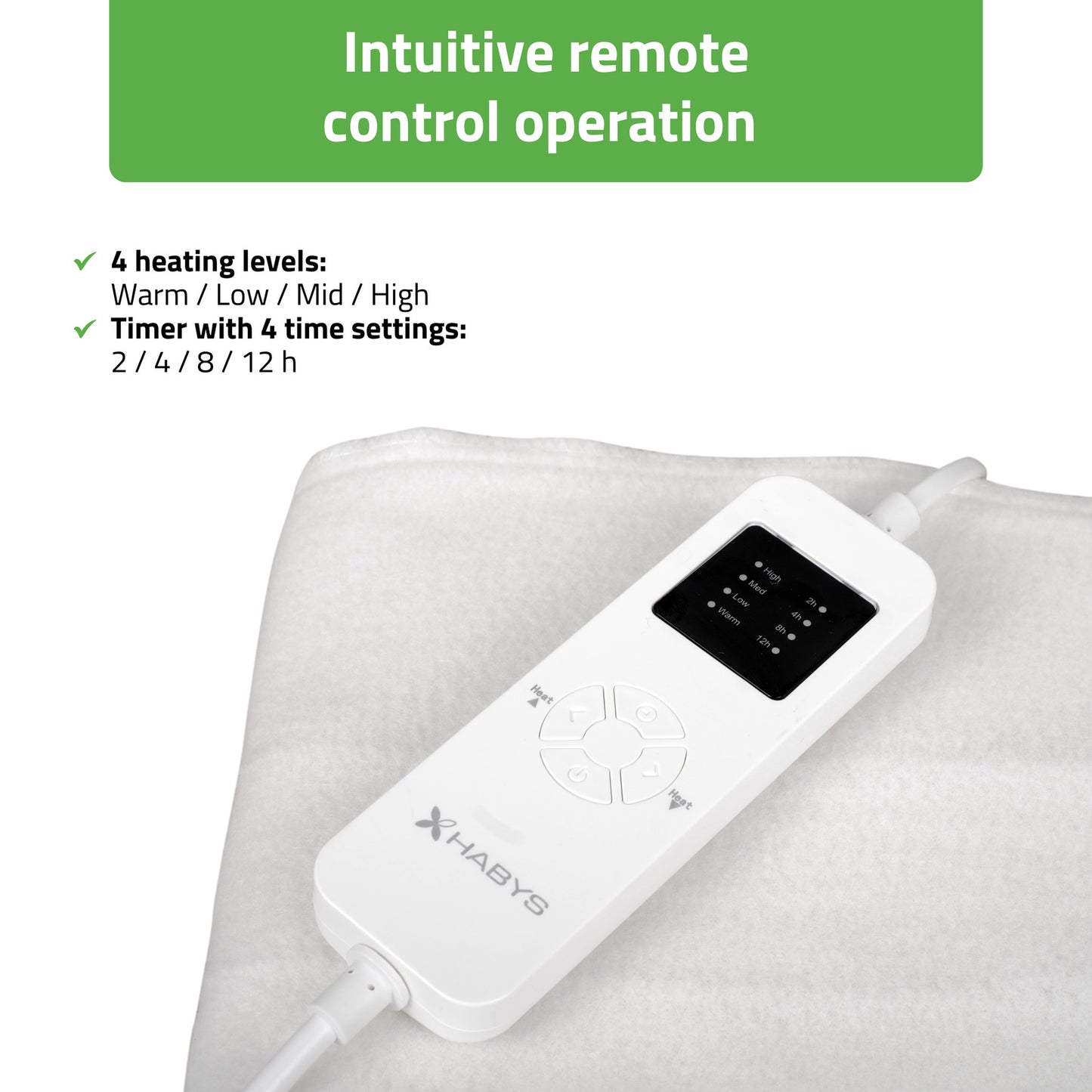 Elektrische Verwarmingsmat voor Massagetafels - 75 x 180 cm - 4 Warmtestanden & Timer - Professionele Kwaliteit