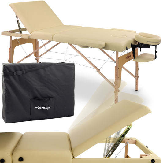 Massagetafel M12 Driedelig Beige