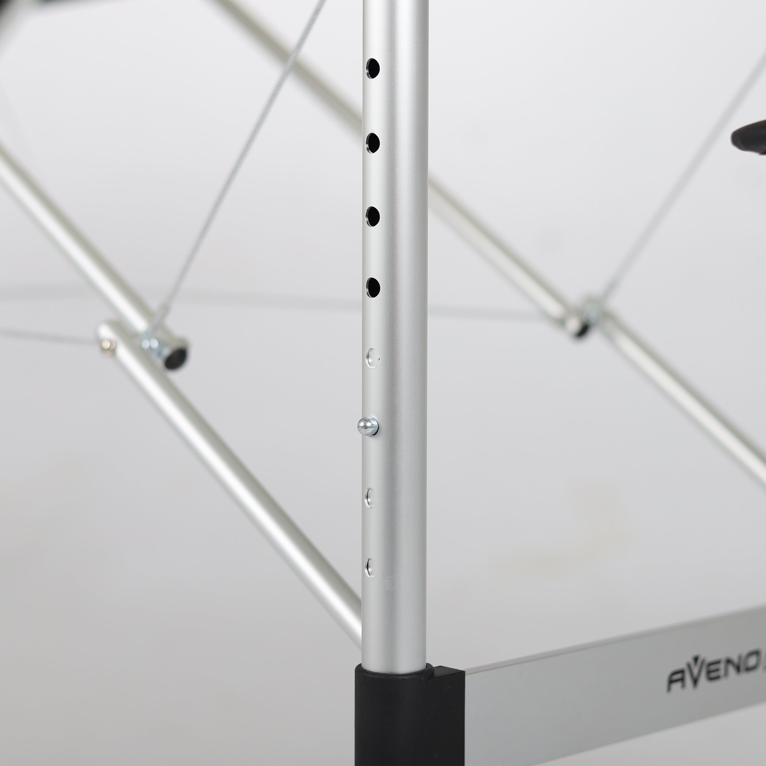 Massagetafel Aluminium Zwart - 193cm - Tot 250kg