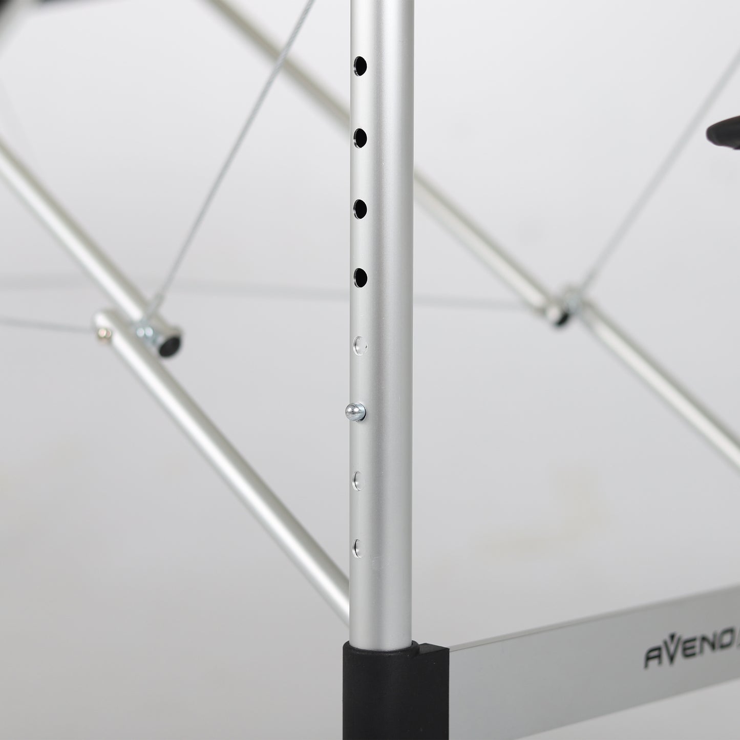 Massage table Aluminum Black - 193cm - Up to 250kg