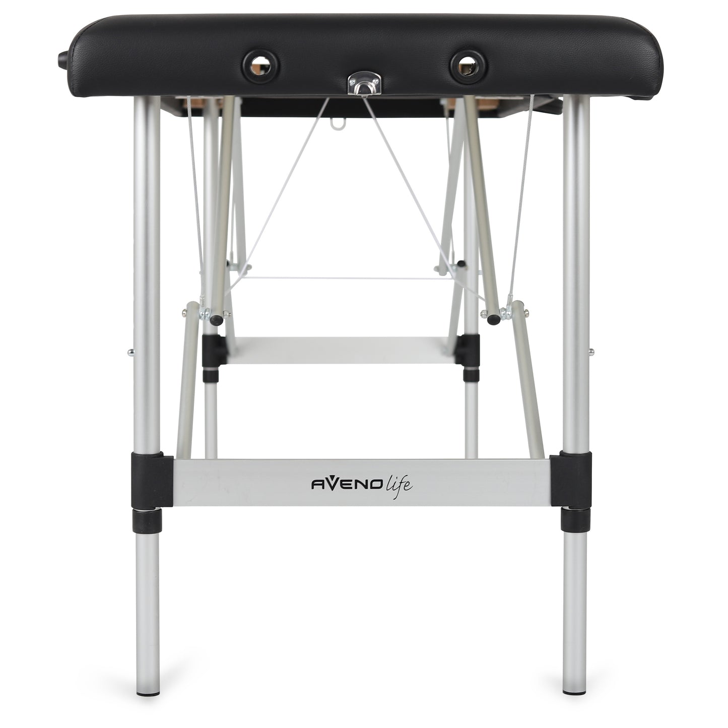 Massage table Aluminum Black - 193cm - Up to 250kg