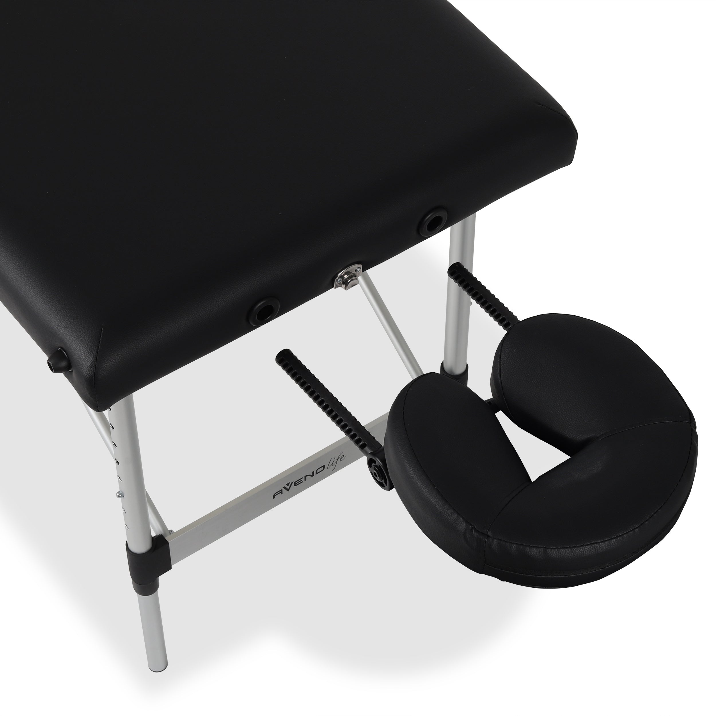 Massagetafel Aluminium Zwart - 193cm - Tot 250kg