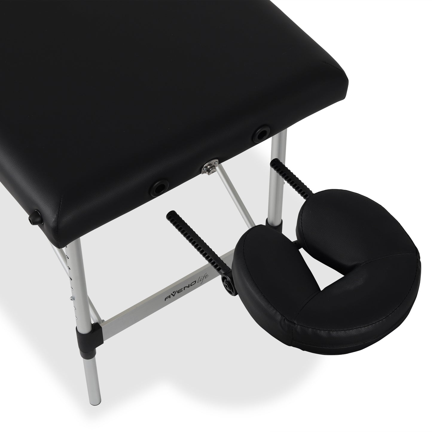 Massage table Aluminum Black - 193cm - Up to 250kg