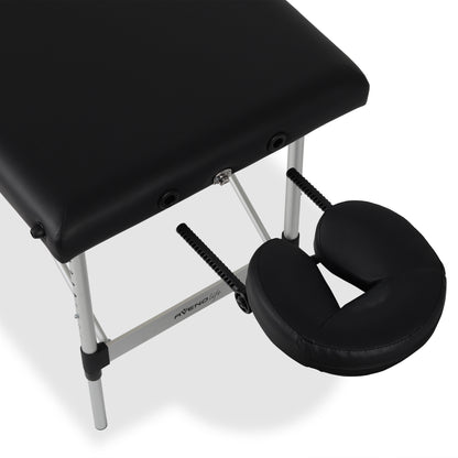 Massage table Aluminum Black - 193cm - Up to 250kg