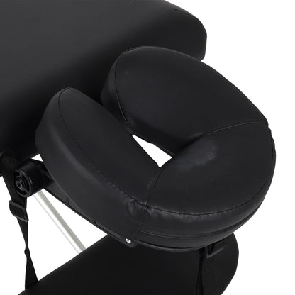 Massage table Aluminum Black - 193cm - Up to 250kg