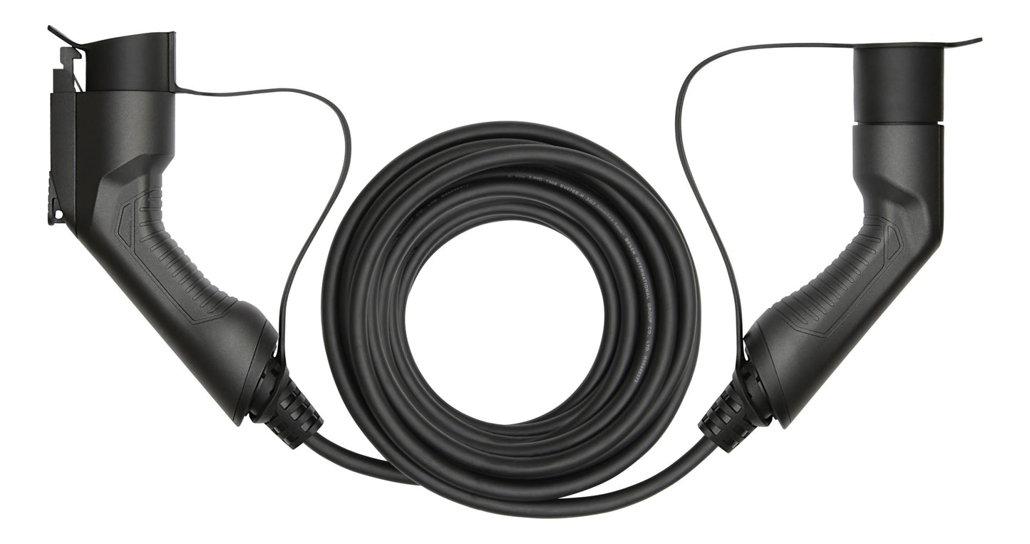 DELTACO EV-1107 e-Charge kabel - Type 2 naar Type 1 - 1-fase - 16A - 3.7KW - 7 m - Zwart