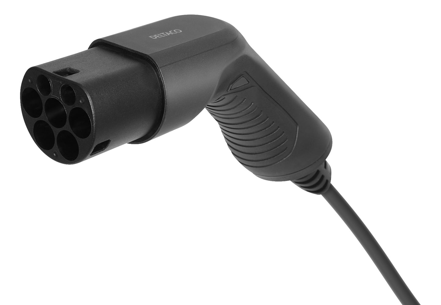 DELTACO EV-12010 e-Charge cable - Type 2 to Type 2 - 1-phase -3.6KW- 16A - 10 m - Black