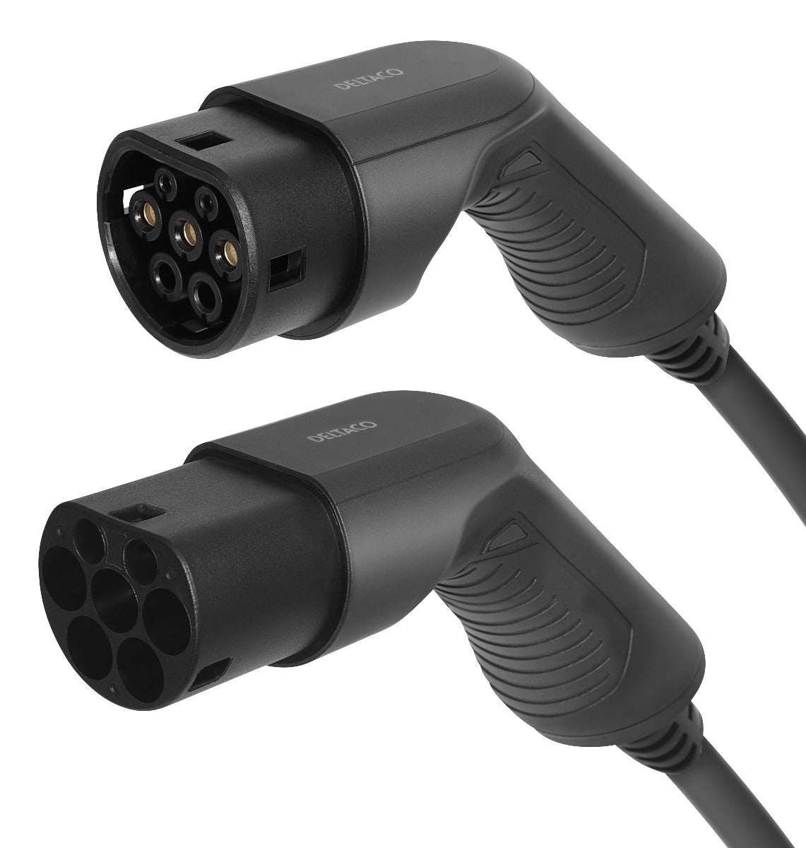 DELTACO EV-12110 e-Charge kabel - Type 2 naar Type 2 - 1-fase -7.6KW- 32A - 10 m - Zwart