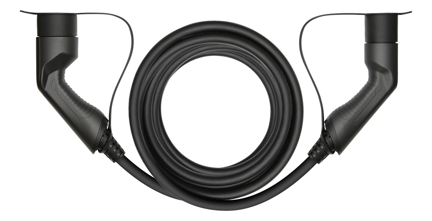 DELTACO EV-32010 e-Charge cable - Type 2 to Type 2 - 3-phase - 32A -22KW - 10 m - Black