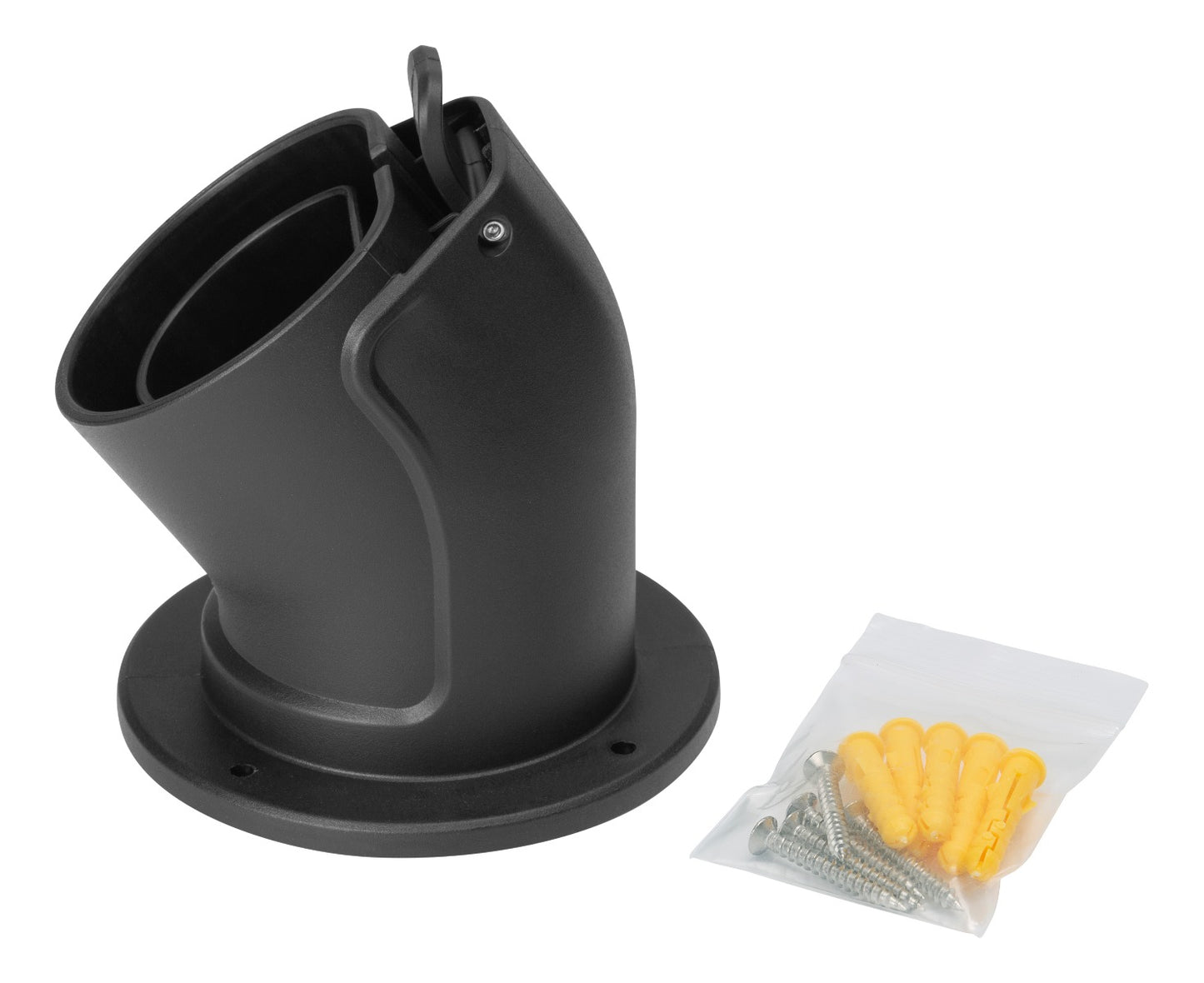 DELTACO EV-5103 Muurbeugel voor Type 2 haakse laadconnector - Zwart