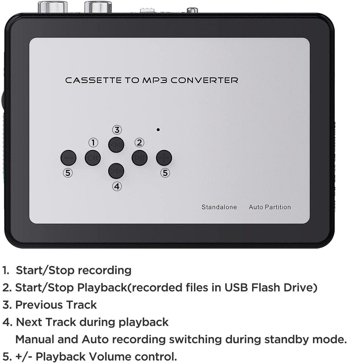 Ezcap EZCAP231 - Cassette Converter - Converteert naar MP3 - Opslag op USB-Drive - Stereo