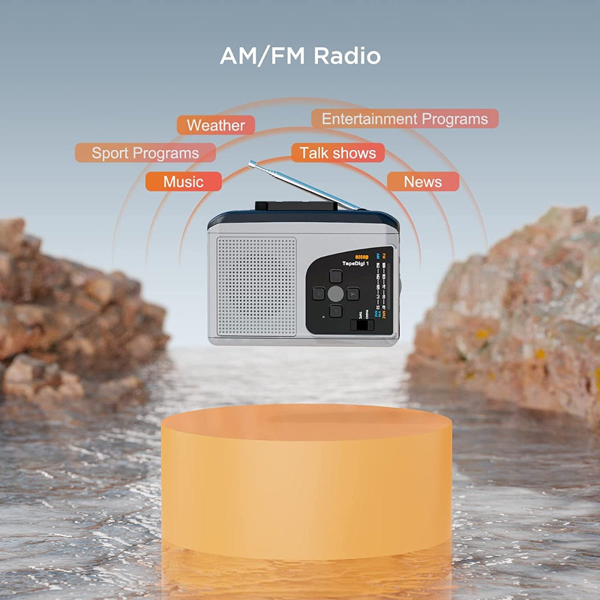 Ezcap EZCAP234 - Cassette Converter - Convert to MP3 - FM Radio - Voice Recording - SD Card Storage